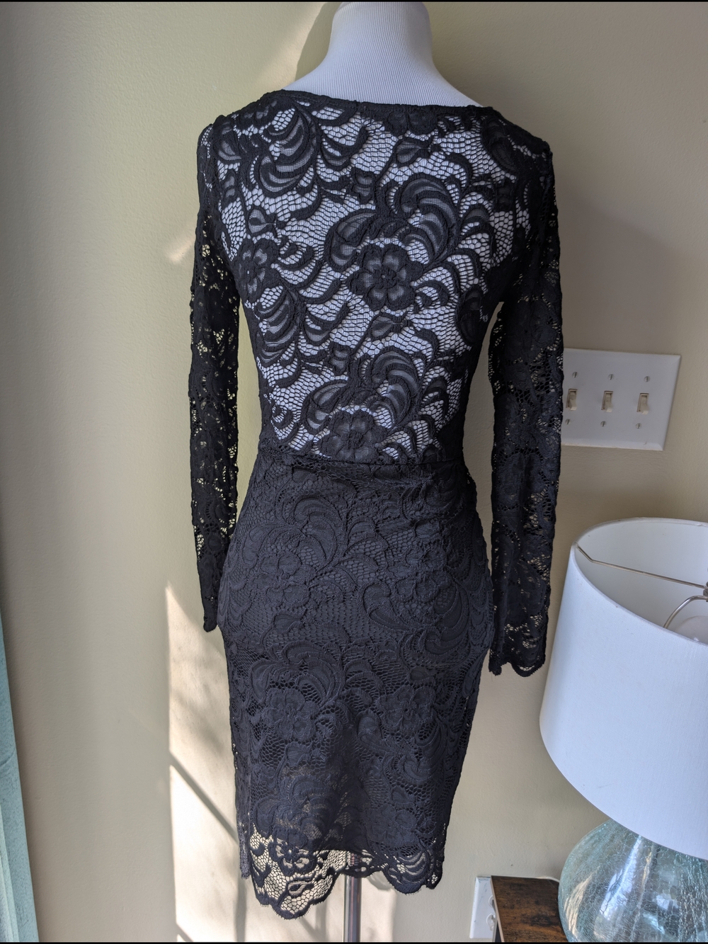 Open Back Lace By Ambiance Long Sleeve Dress